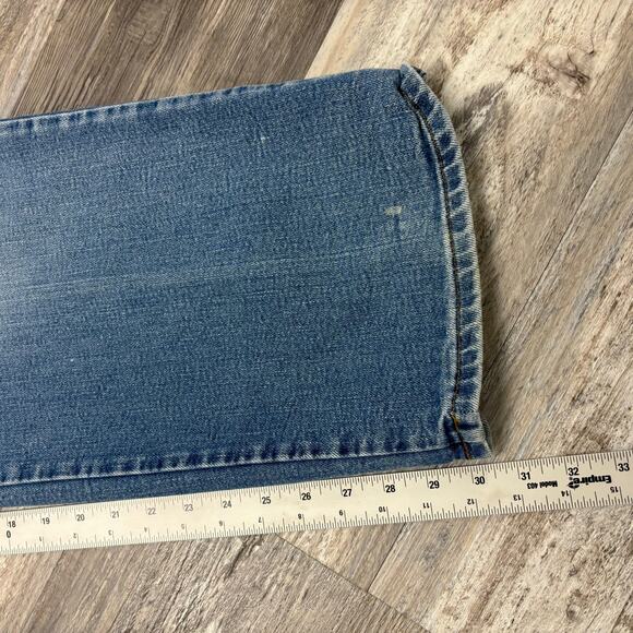 Vintage 70s Levis Faded Wash Blue Mens 36x30 Relaxed Yellow Tab Jeans - Picture 8 of 11